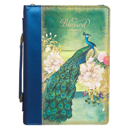 "Blessed" Peacock Bible Cover