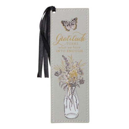 Garden Notes Faux Leather Bookmark