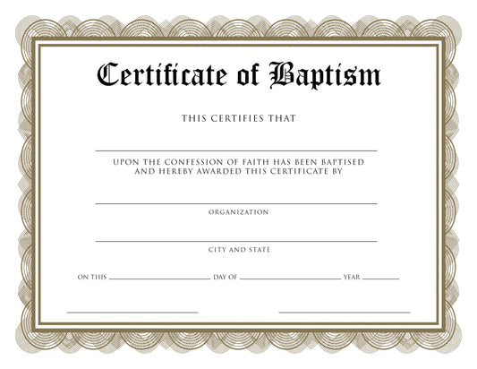 Certificate of Baptism