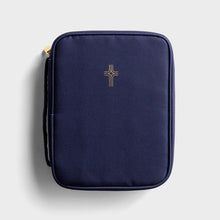 Load image into Gallery viewer, Cross Bible Cover - Navy
