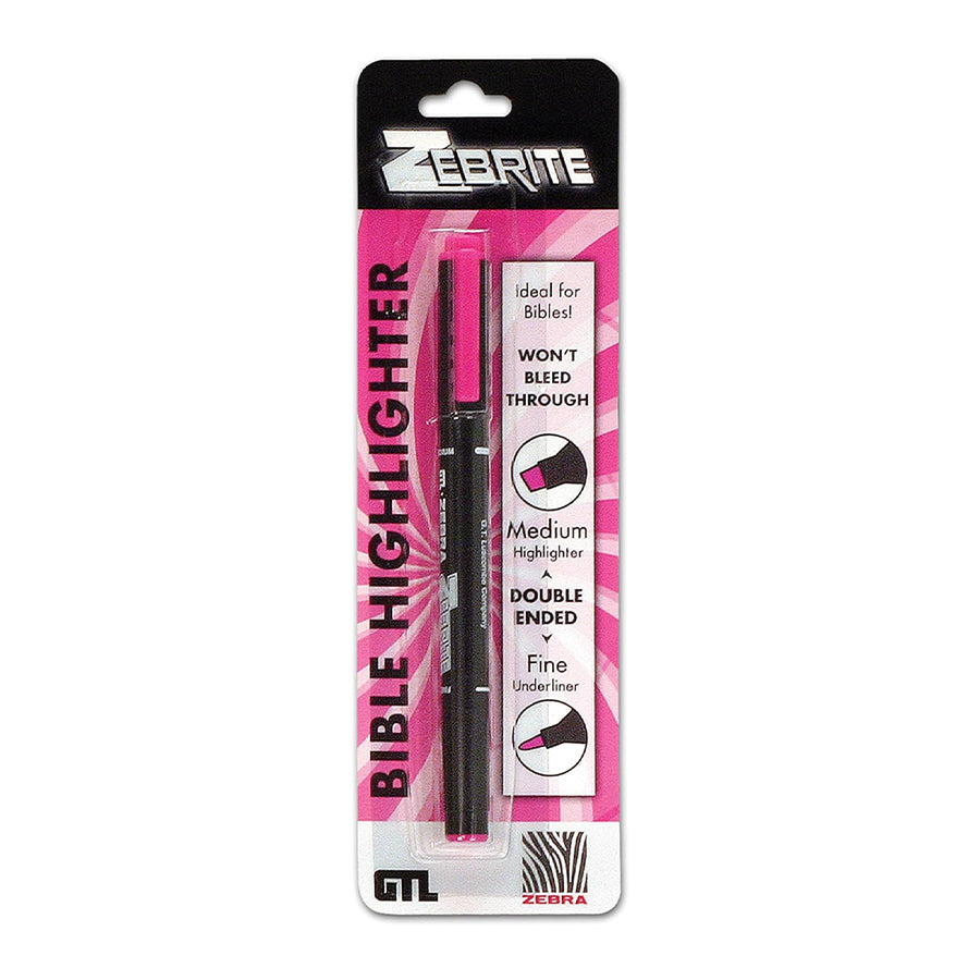 Zebrite Double-Ended Pink Highlighter