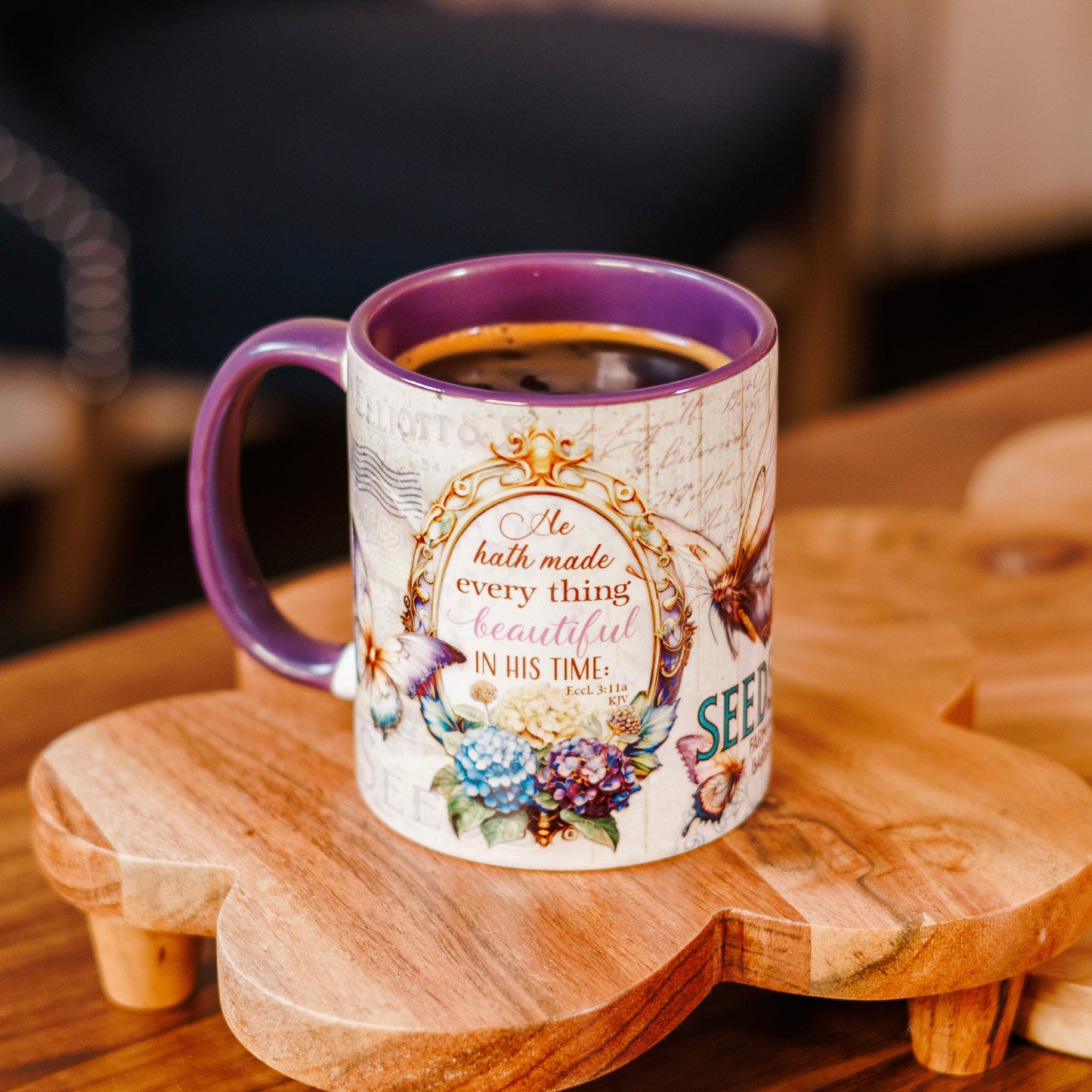 Butterflies & Blooms Ceramic Mug