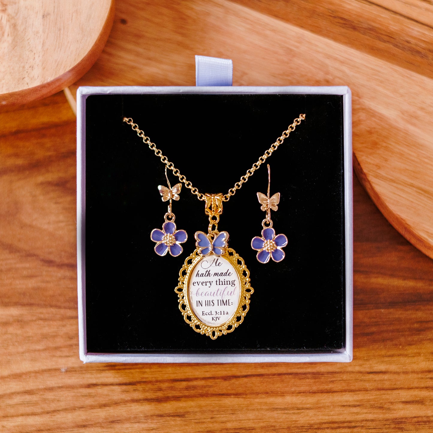 Butterflies & Blooms Jewelry Gift Set