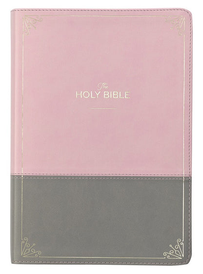 Pink and Gray Super Giant Print Bible w/ Thumb Index