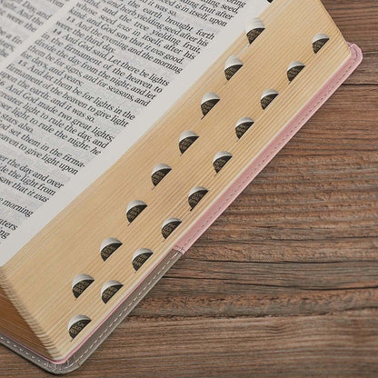 Pink and Gray Super Giant Print Bible w/ Thumb Index