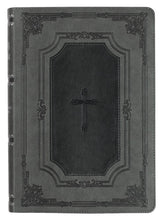 Load image into Gallery viewer, Super Giant Print Gray w/ Black Inlay Bible
