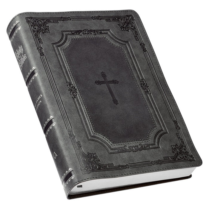 Super Giant Print Gray w/ Black Inlay Bible