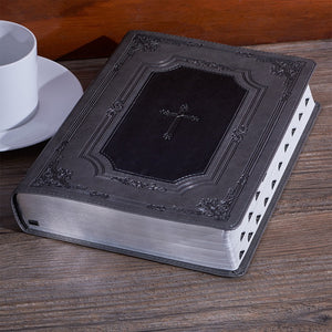 Super Giant Print Gray w/ Black Inlay Bible