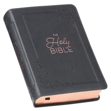 Load image into Gallery viewer, Large Print Compact Cobalt Gray Bible
