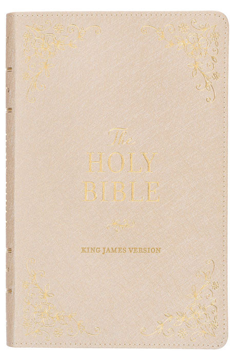 Pearlized Ivory Deluxe Gift Bible w/ Thumb Index