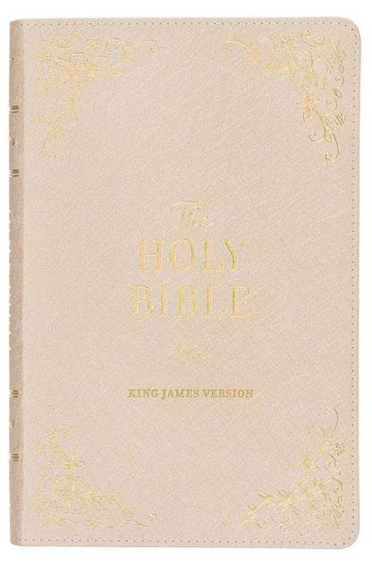 Pearlized Ivory Deluxe Gift Bible w/ Thumb Index