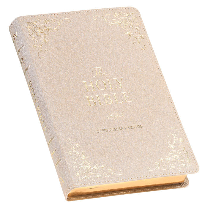 Pearlized Ivory Deluxe Gift Bible w/ Thumb Index