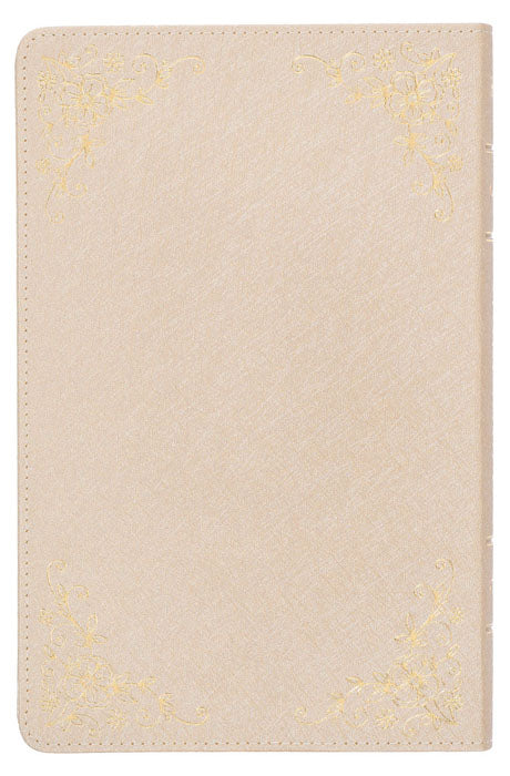 Pearlized Ivory Deluxe Gift Bible w/ Thumb Index