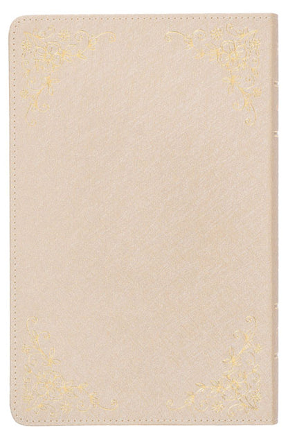 Pearlized Ivory Deluxe Gift Bible w/ Thumb Index