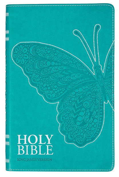 Teal Butterfly Gift Bible