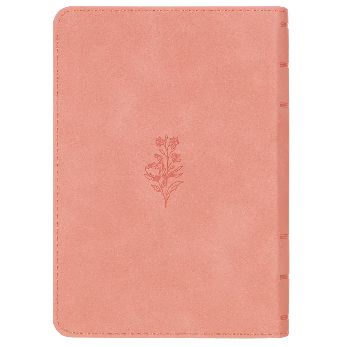 Large Print Compact Floral Coral Dawn Faux Leather Bible