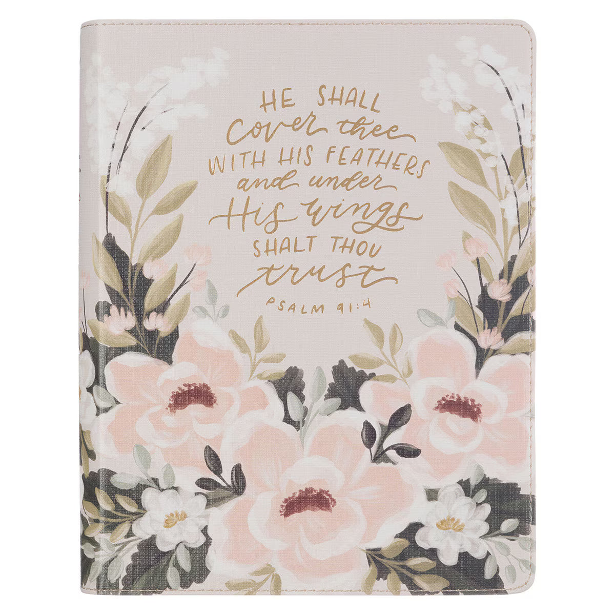 Cream Floral Faux Leather KJV Notetaking Bible