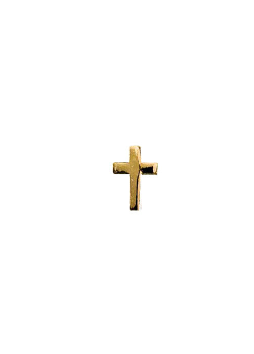 Gold Cross Lapel Pin