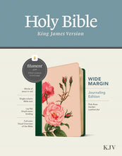 Load image into Gallery viewer, Wide Margin Bible, Pink Rose Garden
