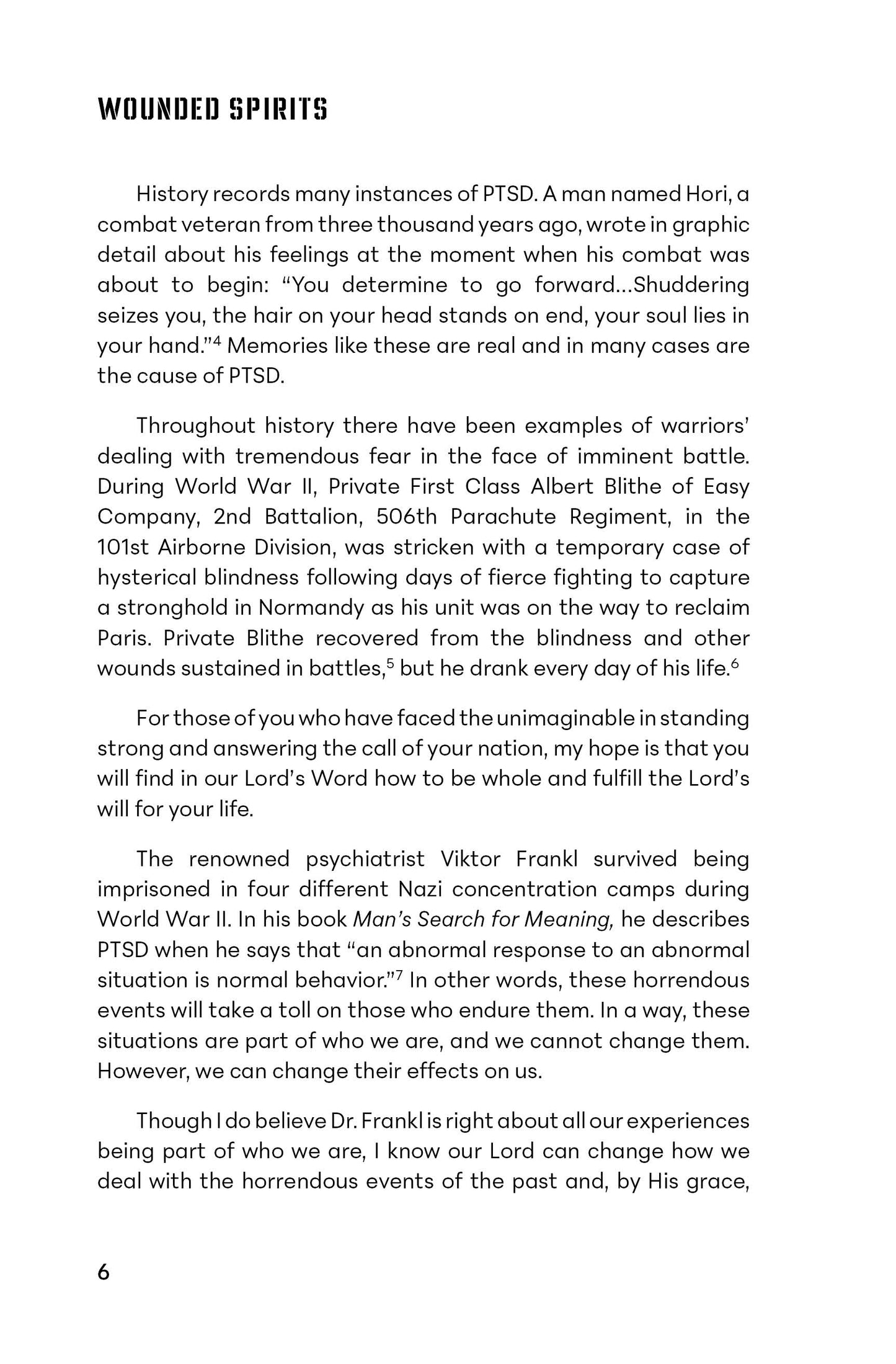 Wounded Spirits: A Biblical Approach to Dealing with the Effects of Post Traumatic Stress Disorder