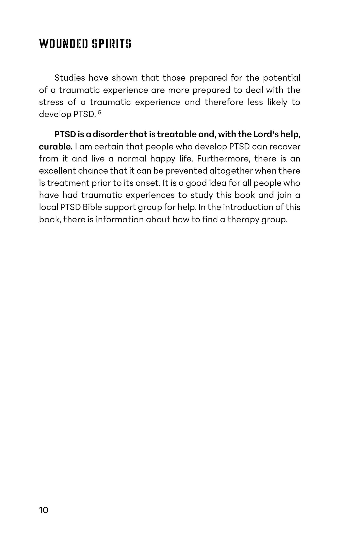 Wounded Spirits: A Biblical Approach to Dealing with the Effects of Post Traumatic Stress Disorder