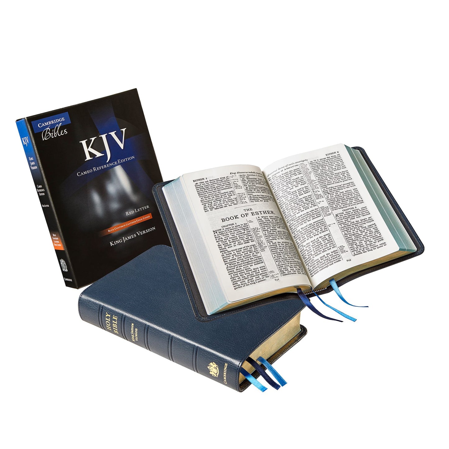 Cambridge Cameo Reference Bible, Dark Blue Edge-lined Goatskin