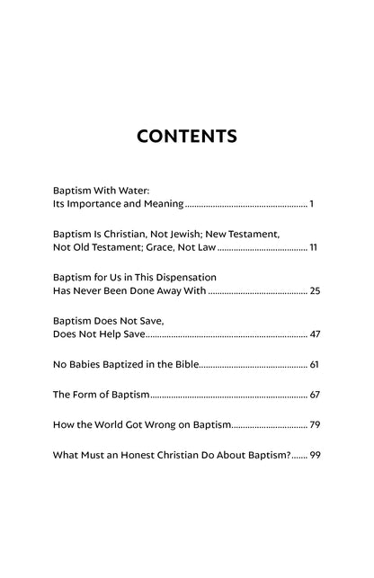 Bible Baptism: A Concise, Comprehensive Study of Baptism From a Biblical Perspective