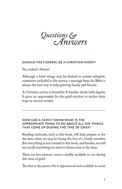 The Christian Funeral: A Question-and-Answer Handbook for Guidance During Grief