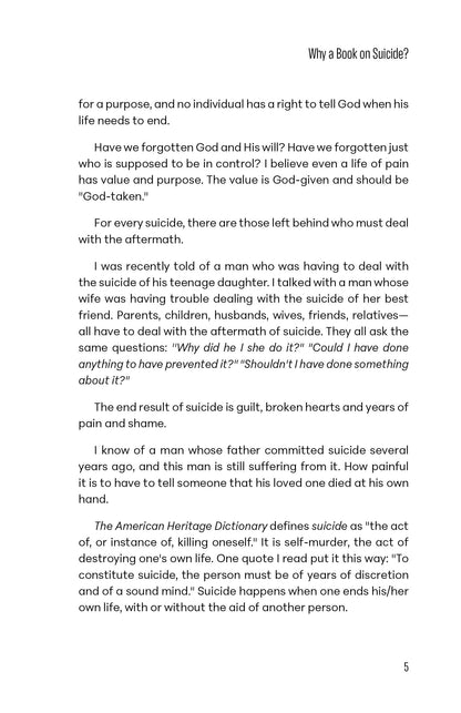 Driven to the Edge: A Biblical Examination of Suicide