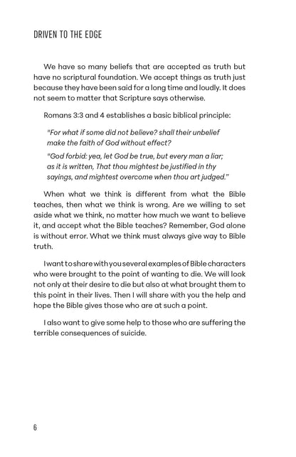 Driven to the Edge: A Biblical Examination of Suicide