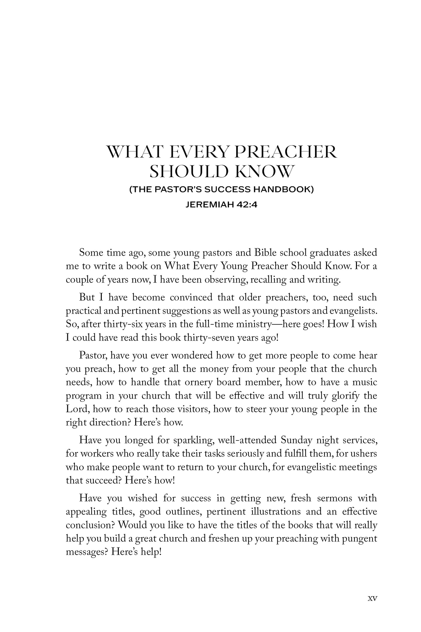 What Every Preacher Should Know: The Pastor's Success Handbook