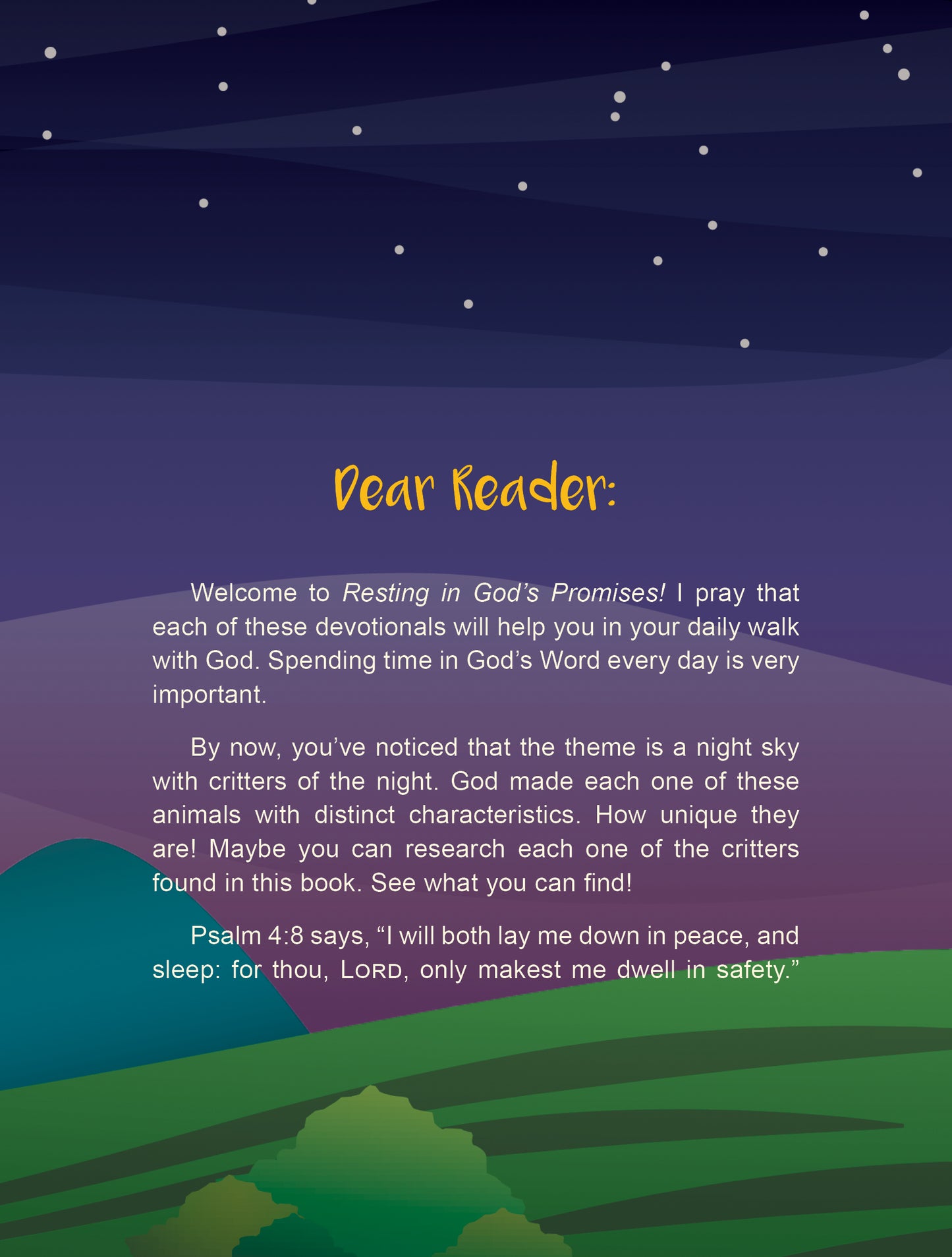 Resting in God's Promises: A 60-Day Devotional for Kids: My Walk With God Series [Book 4]