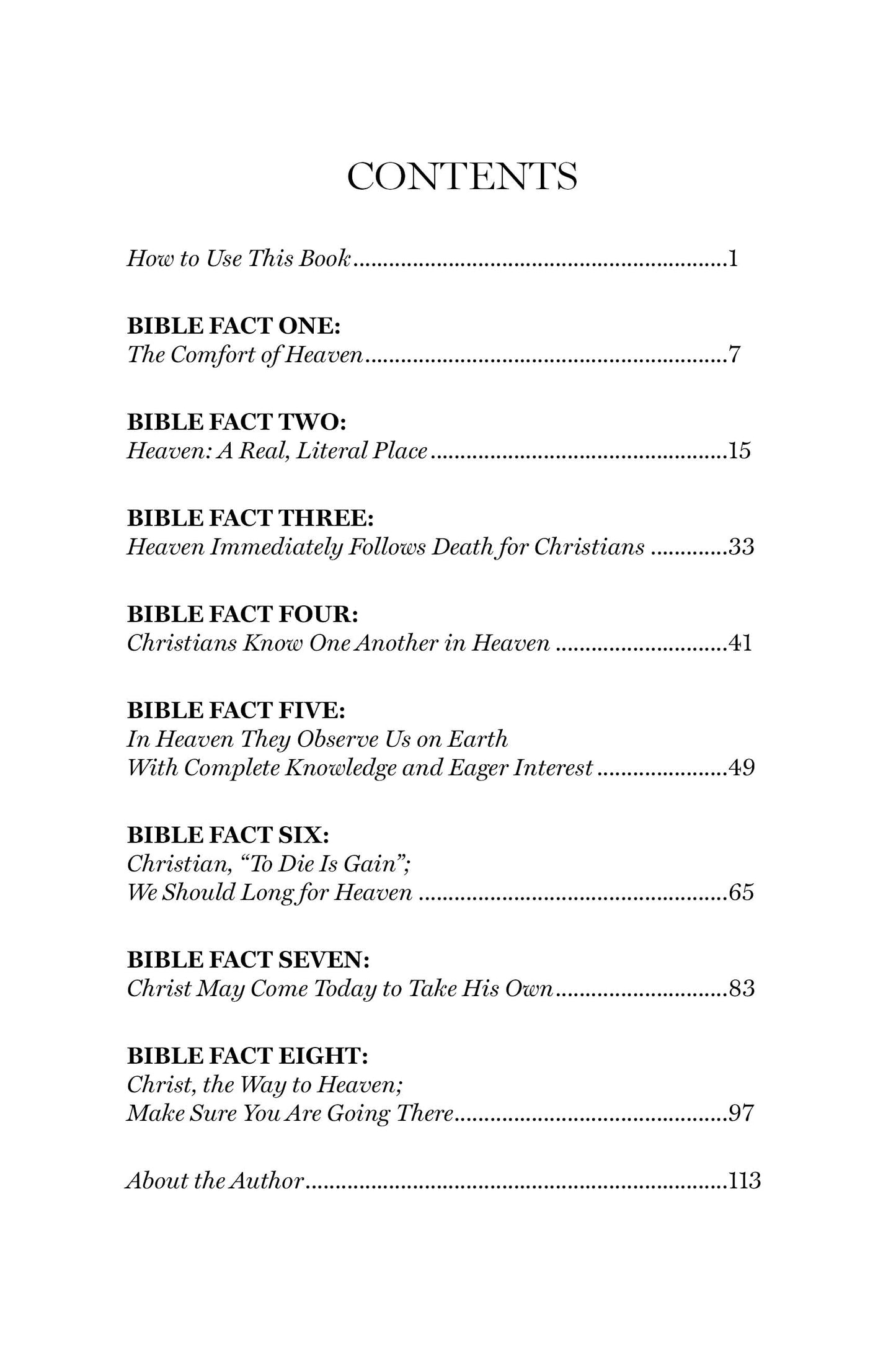 Bible Facts About Heaven: Sweet Home of Departed Saints: Collector's Edition