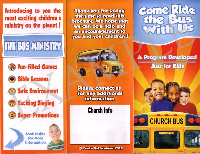 Come Ride the Bus With Us Brochure