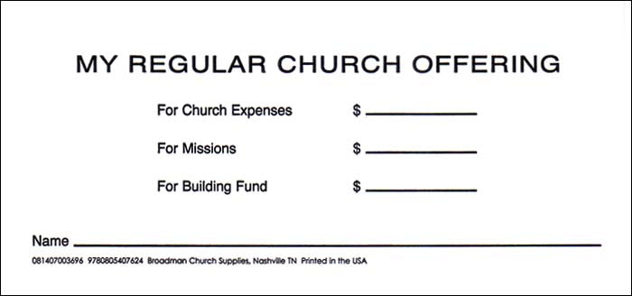 Three-Fund Weekly Offering Envelope – Sword of the Lord Publications