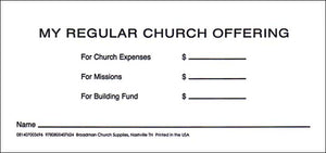 Three-Fund Weekly Offering Envelope
