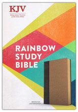 Load image into Gallery viewer, Rainbow Study Bible Brown/Tan LeatherTouch
