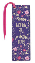 Load image into Gallery viewer, Grateful Heart Faux Leather Bookmark
