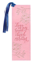Load image into Gallery viewer, Love in My Heart Faux Leather Bookmark
