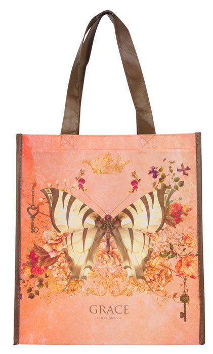 Grace Butterfly Orange Tote Bag