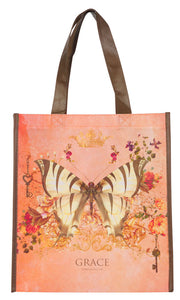 Grace Butterfly Orange Tote Bag