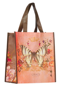 Grace Butterfly Orange Tote Bag