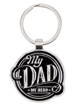 Load image into Gallery viewer, My Dad My Hero Key Ring in Gift Tin
