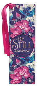 Be Still Vintage Faux Leather Bookmark