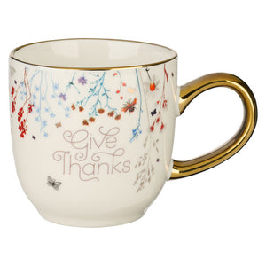Give Thanks Topsy-Turvy Mug