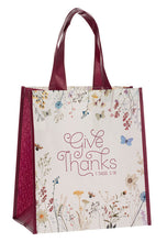 Load image into Gallery viewer, Give Thanks Topsy-Turvy Tote Bag
