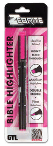 Zebrite Double-Ended Pink Highlighter