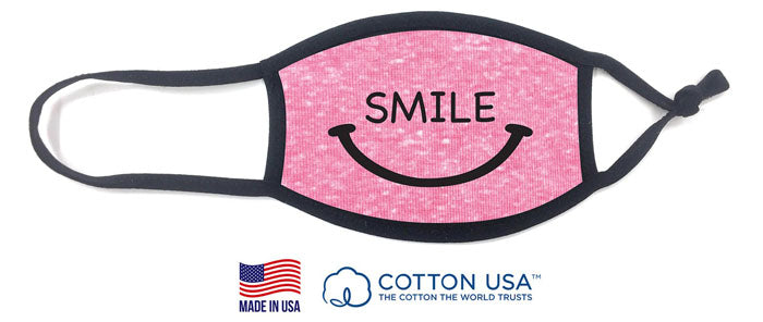 Smile Pink Kids Fabric Face Mask
