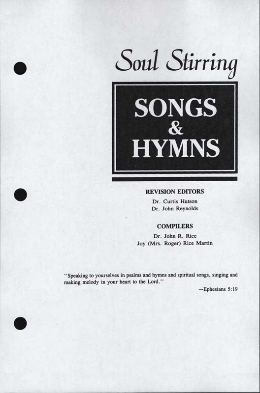 Soul Stirring Songs & Hymns Pages