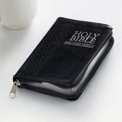 Mini Pocket Edition Zippered Black Bible